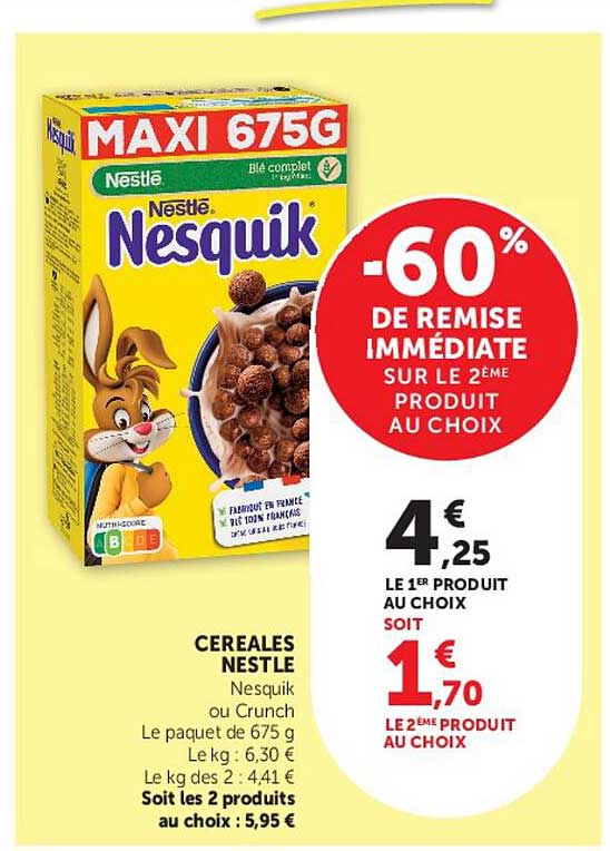 -60% DE REMISE IMMÉDIATE SUR LE 2ÈME PRODUIT AU CHOIX