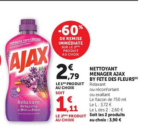 -60% DE REMISE IMMÉDIATE SUR LE 2ÈME PRODUIT AU CHOIX