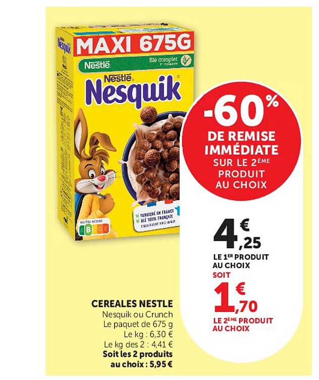 -60% DE REMISE IMMÉDIATE SUR LE 2ÈME PRODUIT AU CHOIX