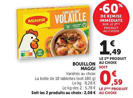 -60% de remise immédiate sur le 2ème produit au choix