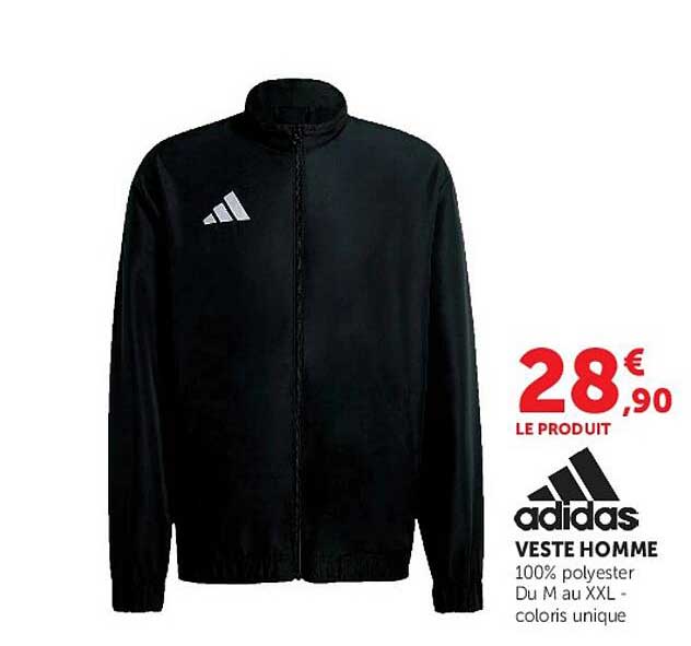 adidas VESTE HOMME 100% polyester Du M au XXL - coloris unique