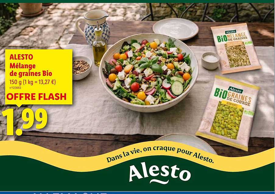ALESTO Mélange de graines Bio 150 g (1 kg = 13,27 €) OFFRE FLASH