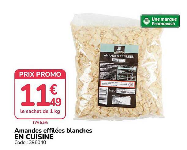 Amandes effilées blanches EN CUISINE