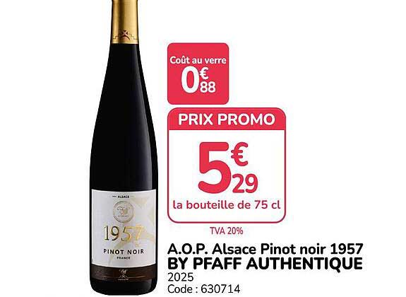 A.O.P. Alsace Pinot noir 1957 BY PFAFF AUTHENTIQUE