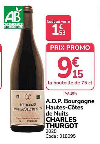 A.O.P. Bourgogne Hautes-Côtes de Nuits CHARLES THURGOT 2025