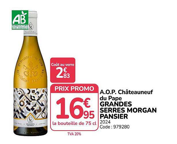A.O.P. Châteauneuf du Pape GRANDES SERRES MORGAN PANSIER