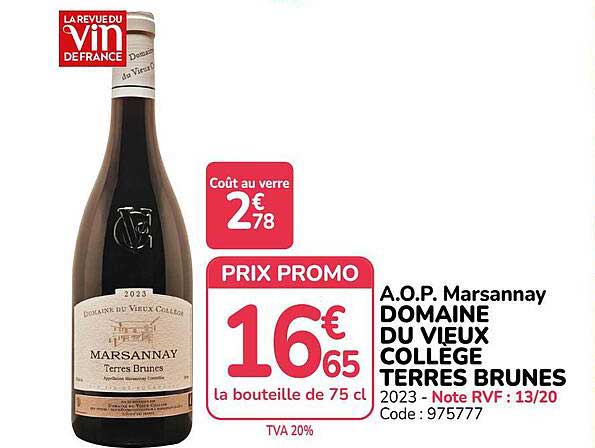 A.O.P. Marsannay DOMAINE DU VIEUX COLLÈGE TERRES BRUNES