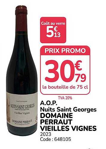 A.O.P. Nuits Saint Georges DOMAINE PERRAUT VIEILLES VIGNES 2023