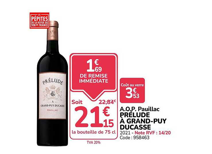 A.O.P. Pauillac PRÉLUDE A GRAND-PUY DUCASSE