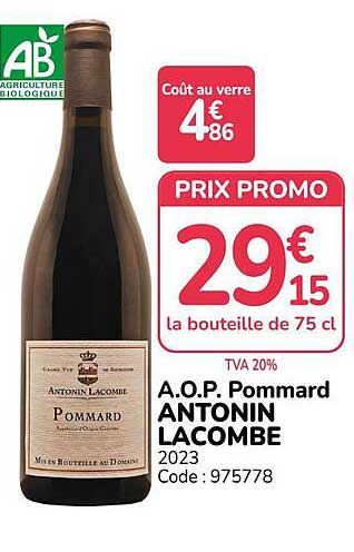 A.O.P. Pommard ANTONIN LACOMBE 2023