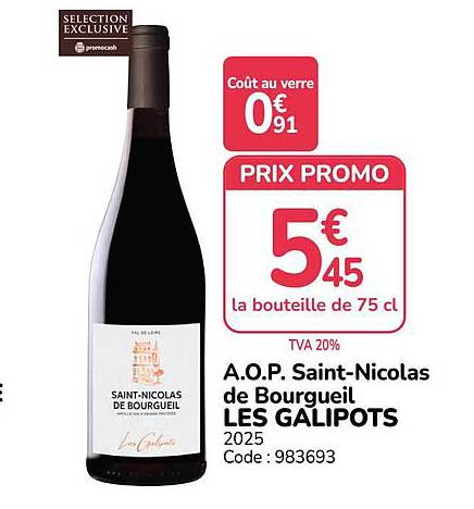 A.O.P. Saint-Nicolas de Bourgueil LES GALIPOTS 2025