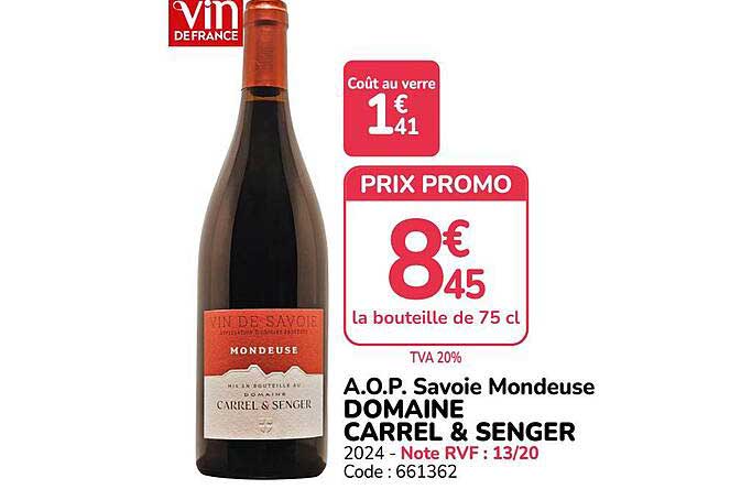 A.O.P. Savoie Mondeuse DOMAINE CARREL & SENGER
