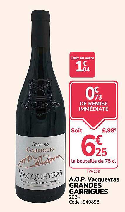 A.O.P. Vacqueyras GRANDES GARRIGUES 2024