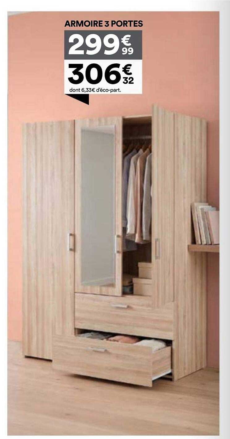 ARMOIRE 3 PORTES