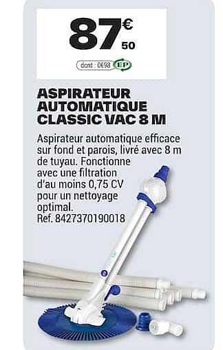 ASPIRATEUR AUTOMATIQUE CLASSIC VAC 8 M