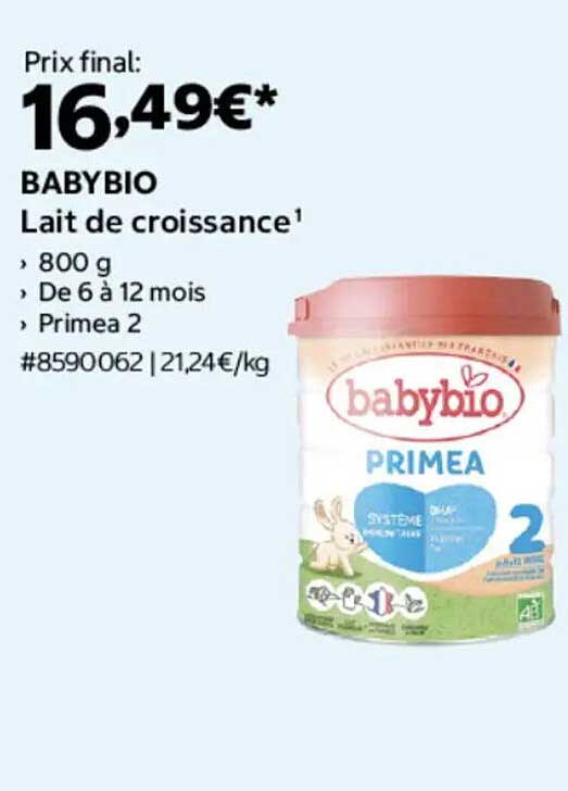 BABYBIO Lait de croissance