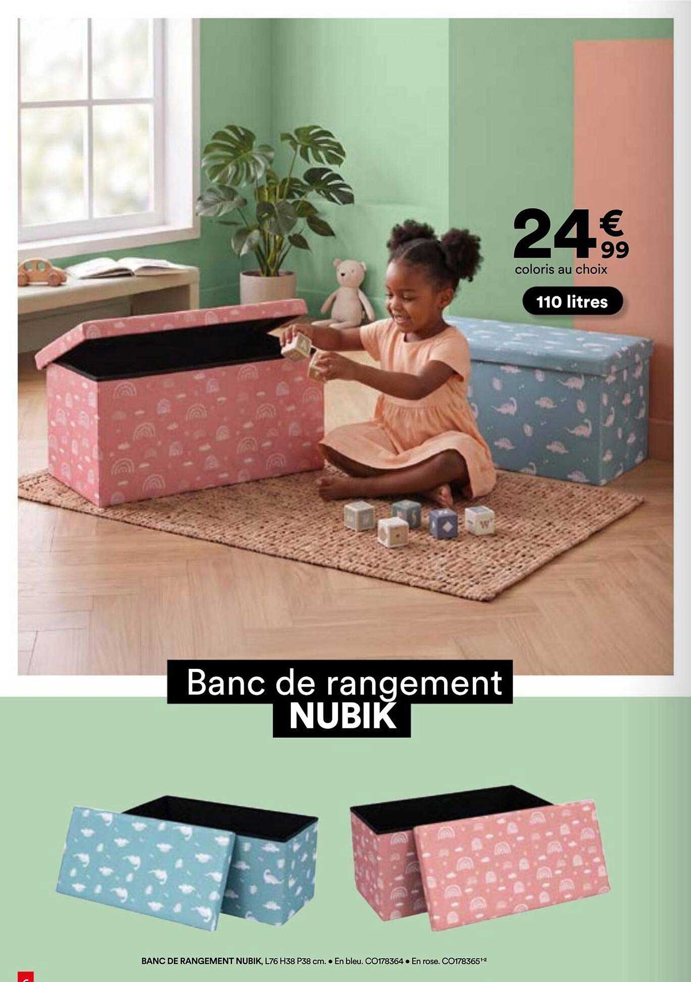 Banc de rangement NUBIK