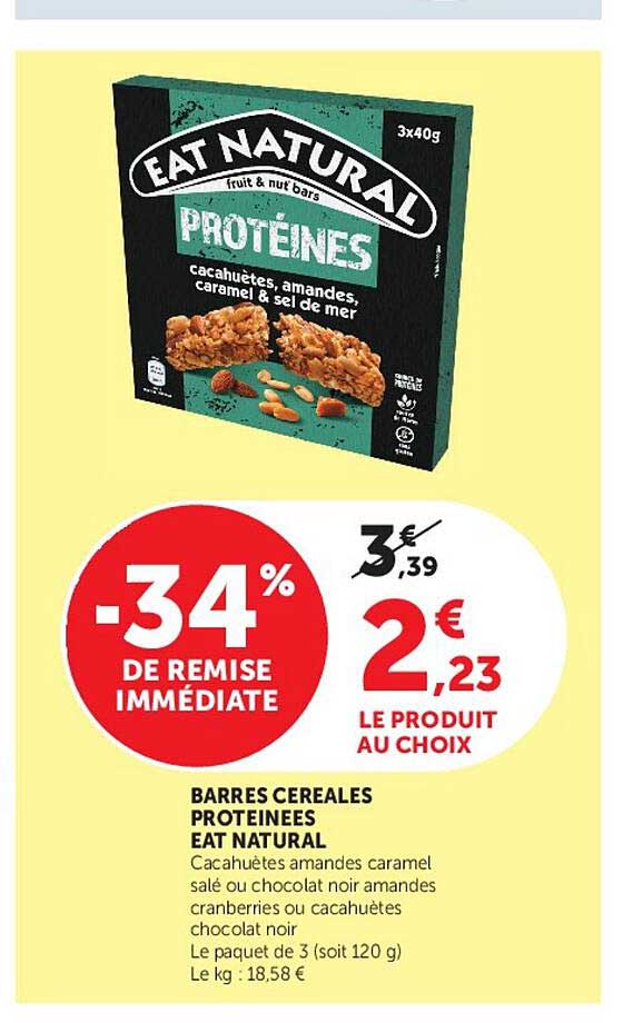 BARRES CEREALES PROTEINEES EAT NATURAL
