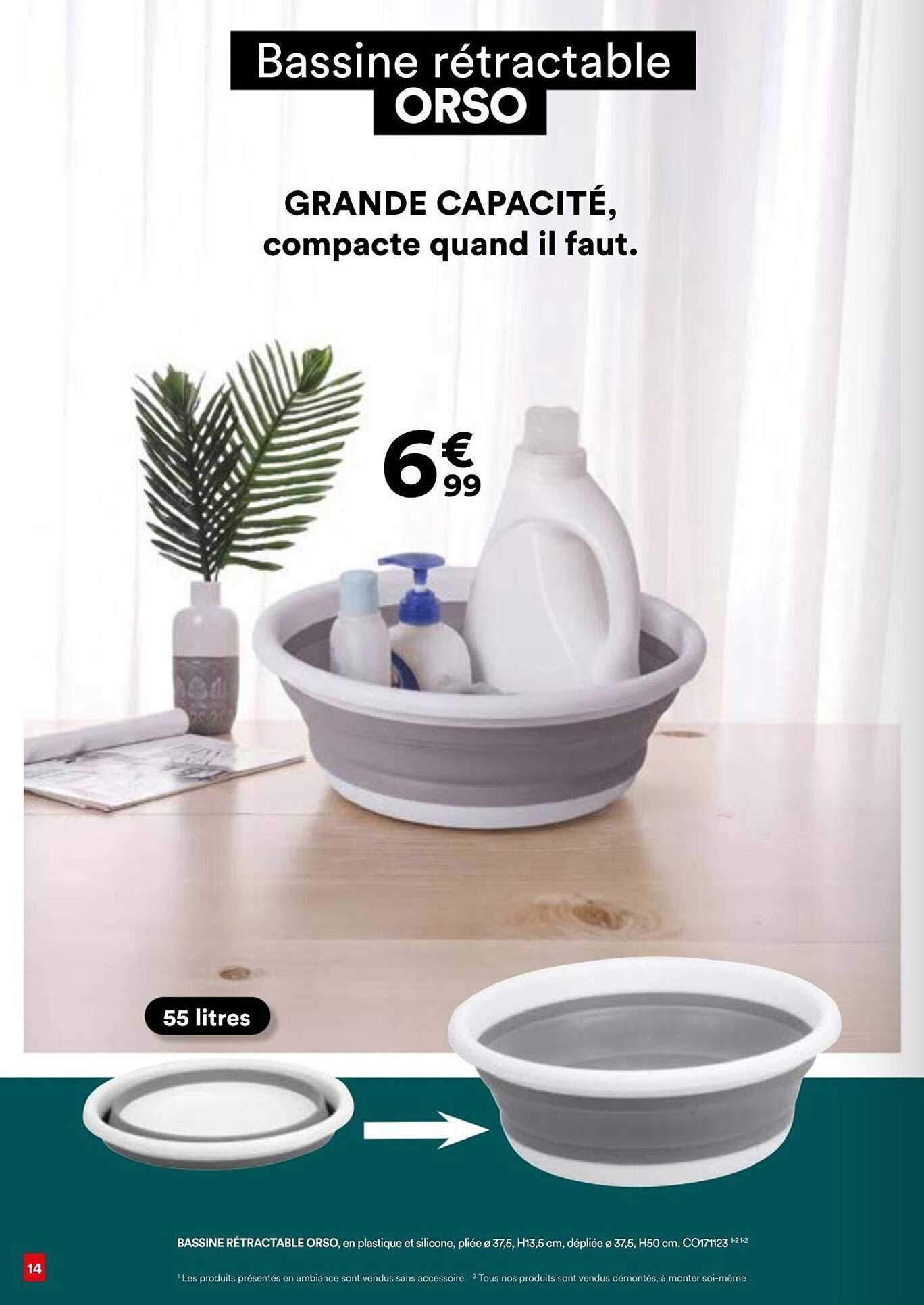 Bassine rétractable ORSO