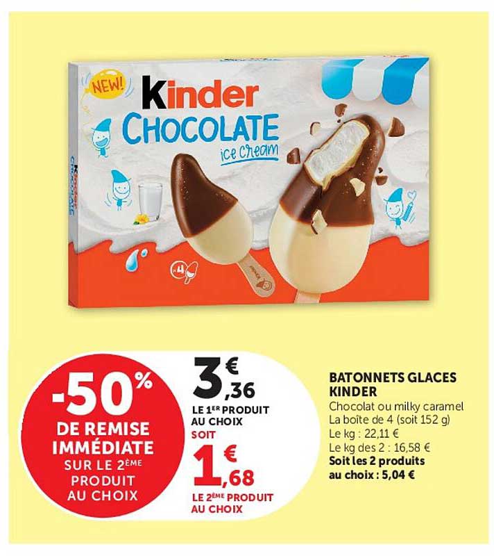 BÂTONNETS GLACÉS KINDER