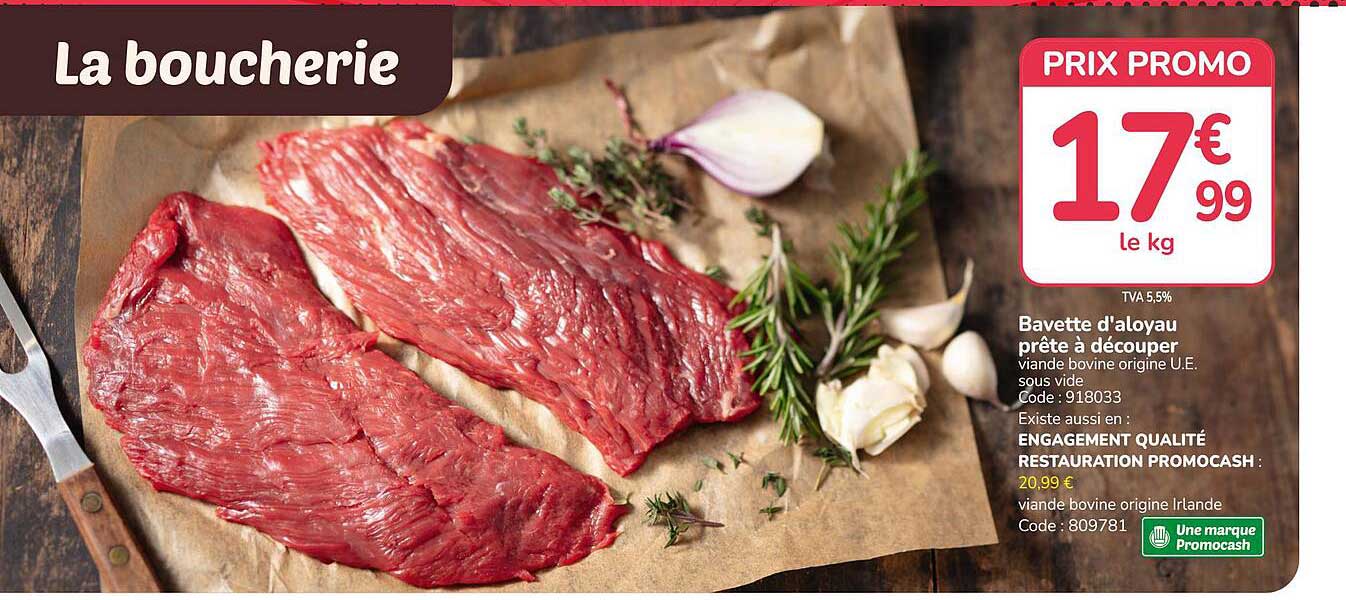Bavette d'aloyau prête à découper