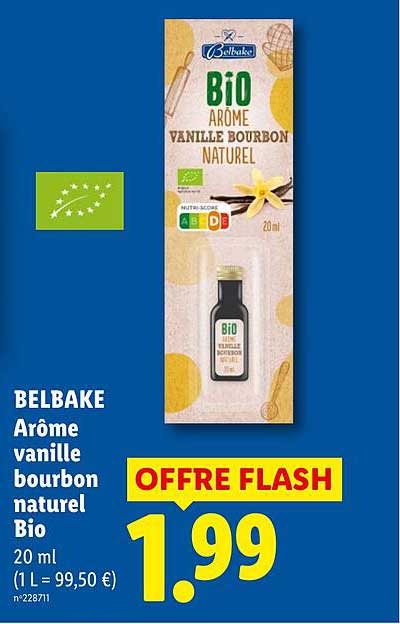 BELBAKE Arôme vanille bourbon naturel Bio