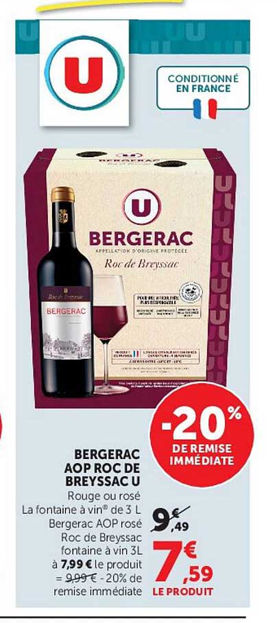 BERGERAC AOP ROC DE BREYSSAC U Rouge ou rosé