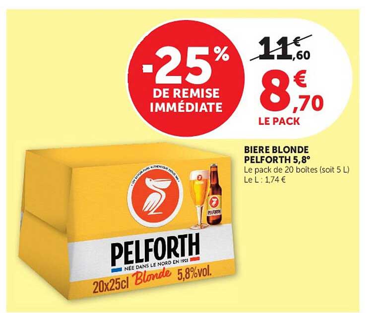BIERE BLONDE PELFORTH 5,8°