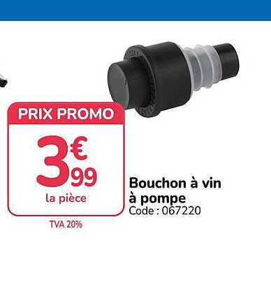 Bouchon à vin à pompe