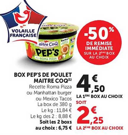 BOX PEP'S DE POULET MAITRE COQ