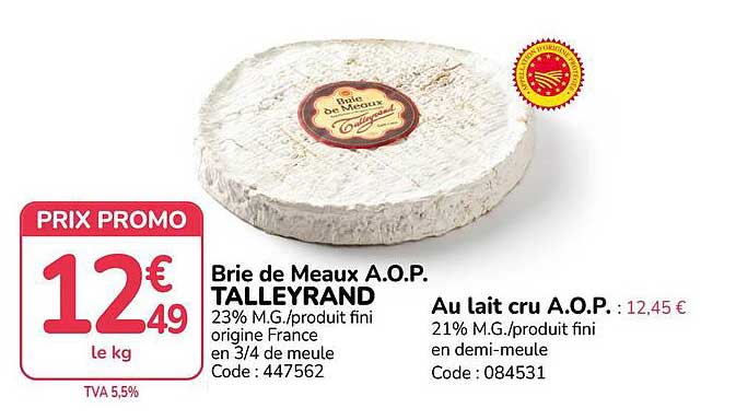 Brie de Meaux A.O.P. Talleyrand