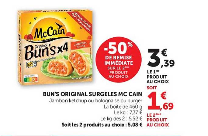 BUN'S ORIGINAL SURGELES MC CAIN