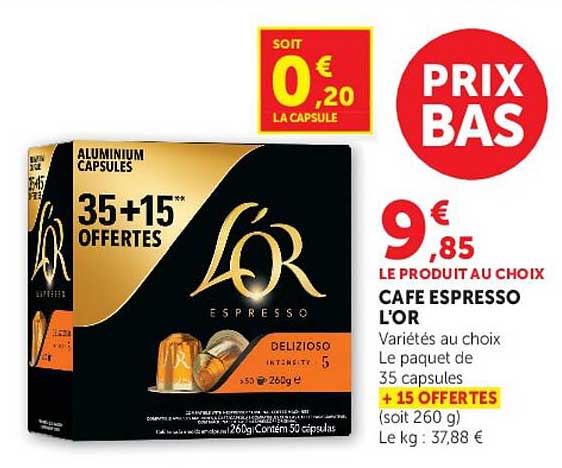 CAFE ESPRESSO L'OR
