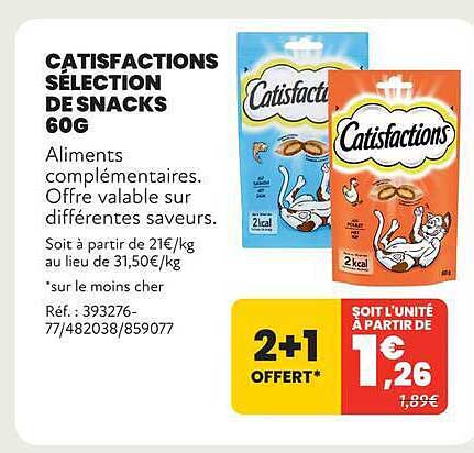 CATSIFACTIONS SÉLECTION DE SNACKS 60G