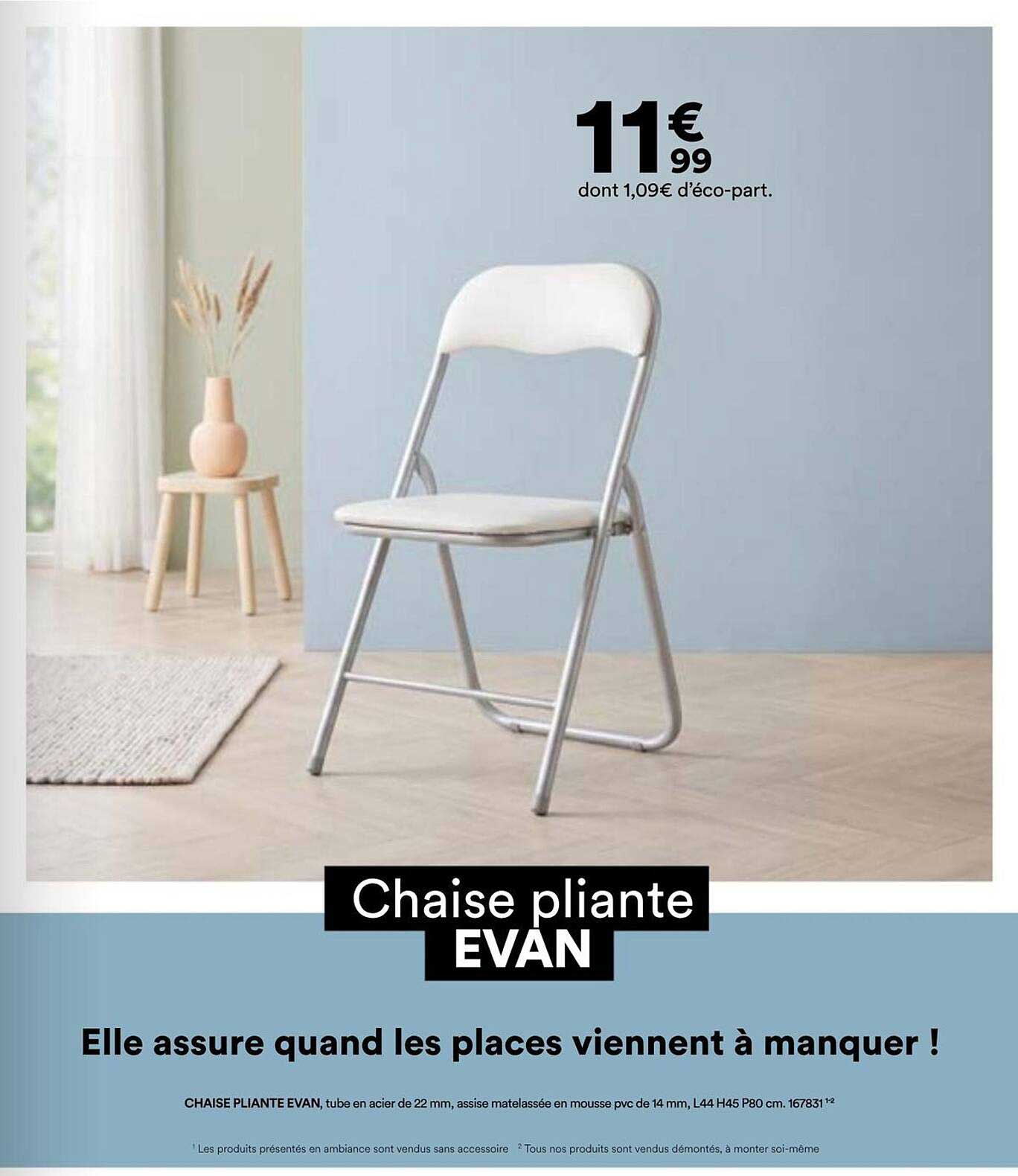 Chaise pliante EVAN