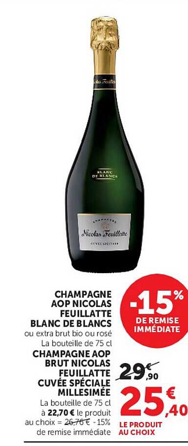 CHAMPAGNE AOP NICOLAS FEUILLATTE BLANC DE BLANCS