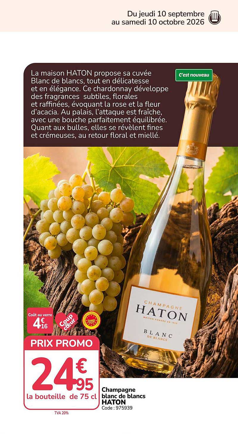 Champagne blanc de blancs HATON