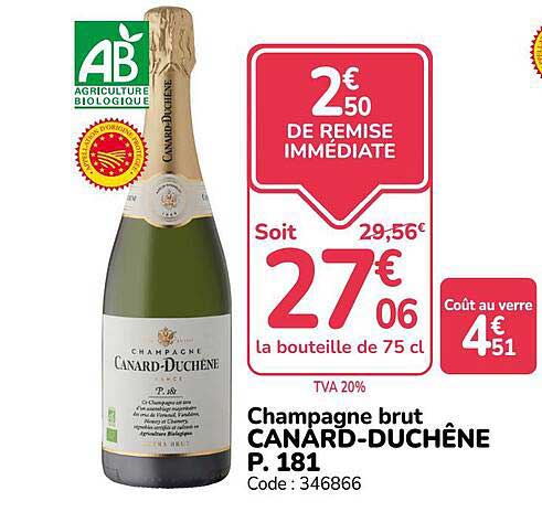 Champagne brut CANARD-DUCHÊNE P. 181