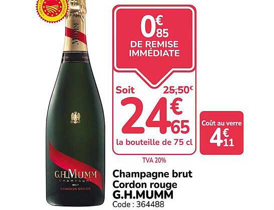 Champagne brut Cordon rouge G.H.MUMM
