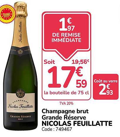 Champagne brut Grande Réserve NICOLAS FEUILLATTE