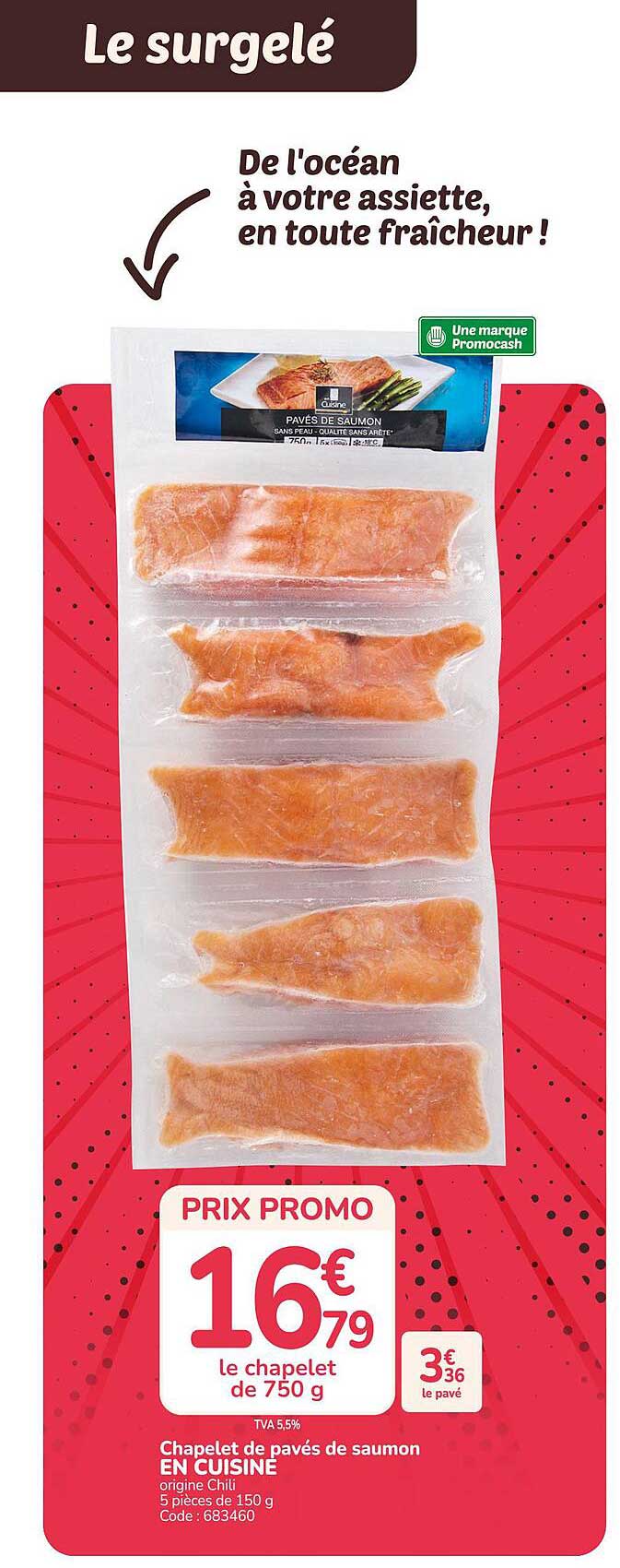 Chapelet de pavés de saumon EN CUISINE