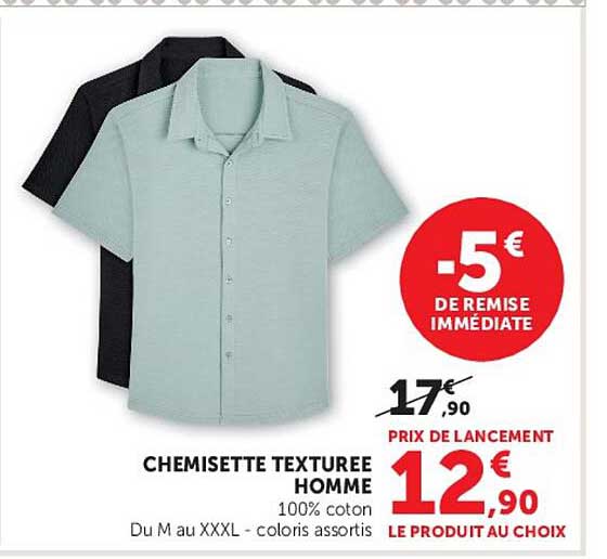 CHEMISETTE TEXTUREE HOMME