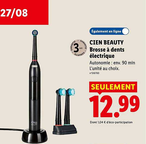 CIEN BEAUTY Brosse à dents électrique
