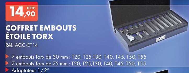COFFRET EMBOUTS ÉTOILE TORX