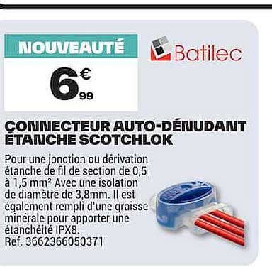 CONNECTEUR AUTO-DÉNUDANT ÉTANCHE SCOTCHLOK