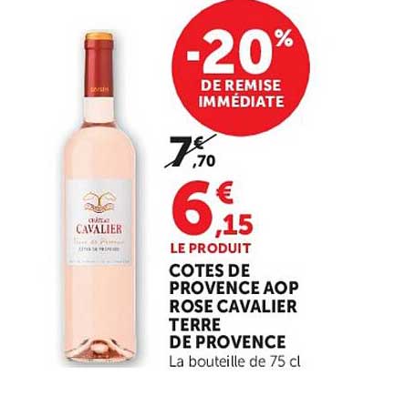 COTES DE PROVENCE AOP ROSE CAVALIER TERRE DE PROVENCE