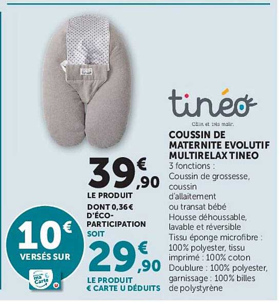 COUSSIN DE MATERNITE EVOLUTIF MULTIRELAX TINEO
