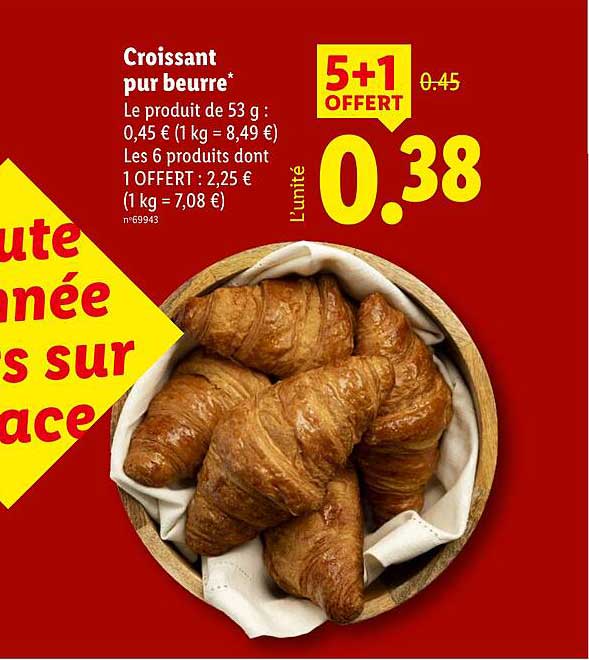 Croissant pur beurre*