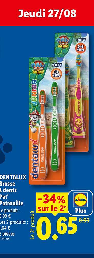 DENTALUX Brosse à dents Pat’ Patrouille