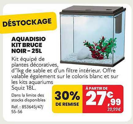 DÉSTOCKAGE AQUADISIO KIT BRUCE NOIR – 25L